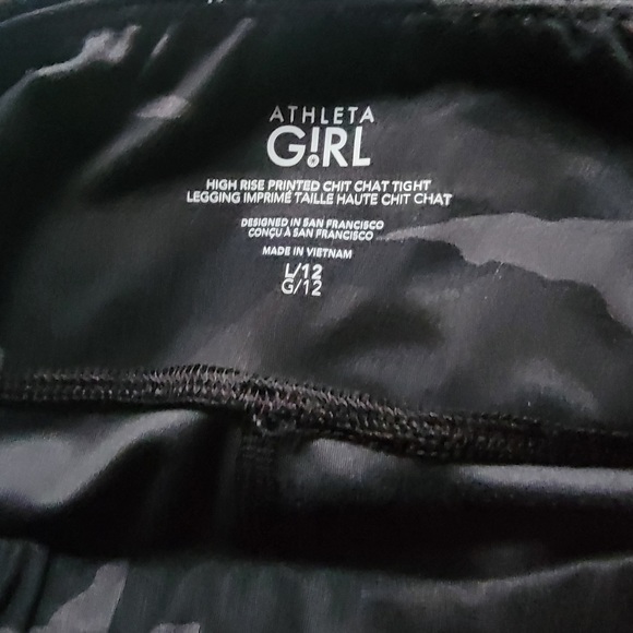 Athleta black camo pants - size 12 - Picture 3 of 3